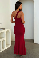 Aria Lace Maxi Dress - Burgundy