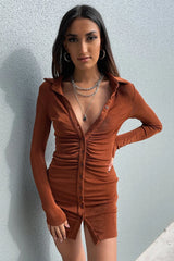 Ishka Dress - Brown