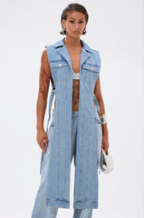 Down To It Split Denim Vest