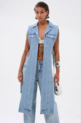 Down To It Split Denim Vest