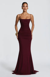 Zaria Gown - Cherry Lacquer