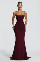 Zaria Gown - Cherry Lacquer