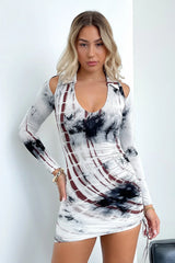 Silvia Dress - Grey/Brown