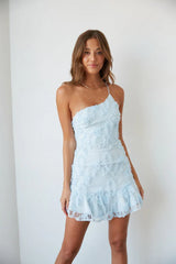 Livia One Shoulder Lace Mini Dress