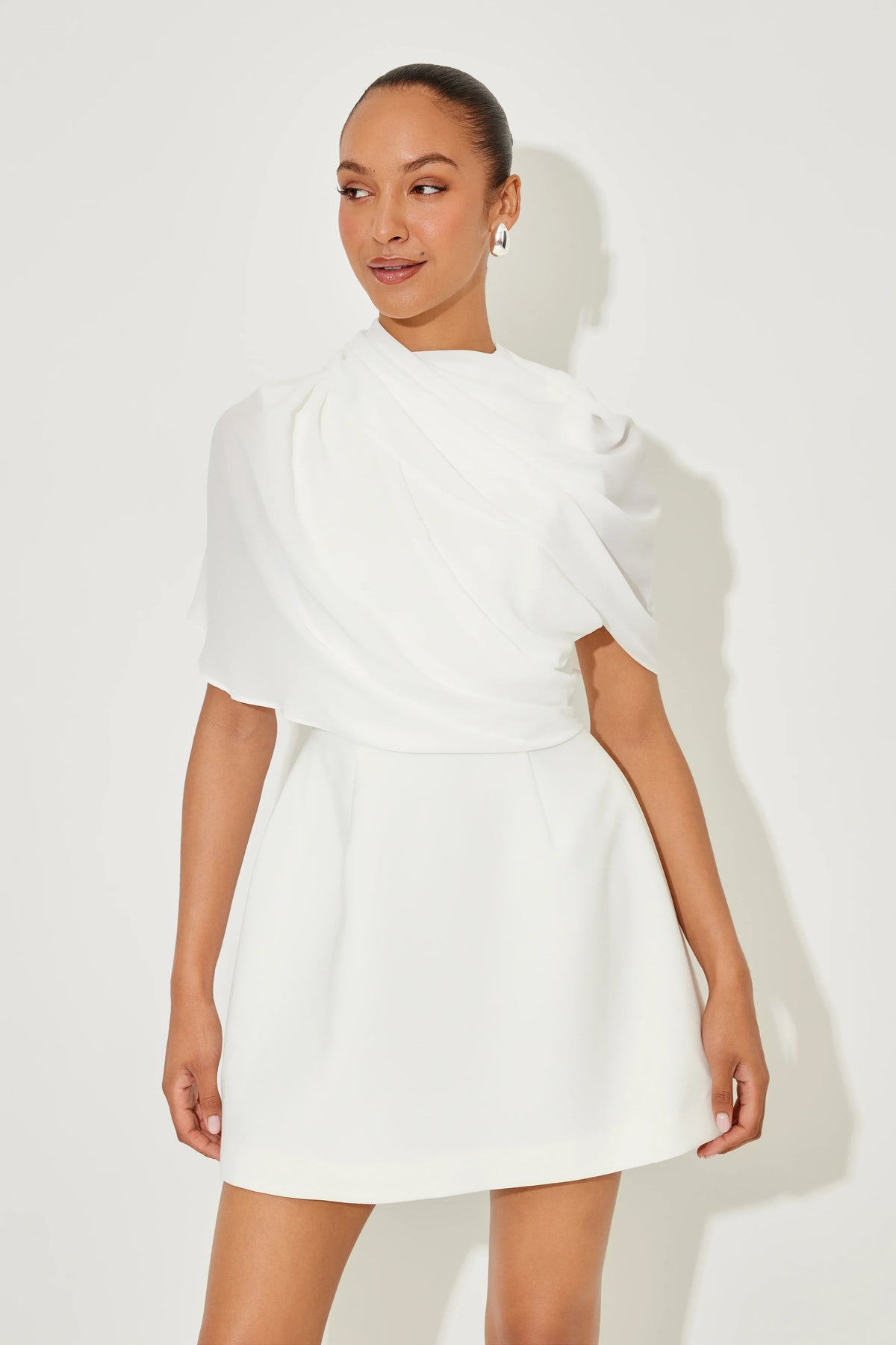 Gathered Mini Dress