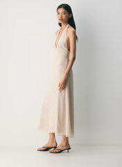 Orchard Halter Dress-Mtrpls Taup